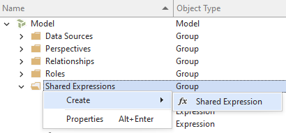 Create a shared expression